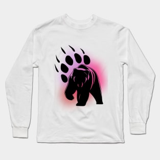 bear paw pink Long Sleeve T-Shirt